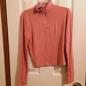 long sleeved, zippered, shirt. it is from the brand 'ambiance'. size: small.